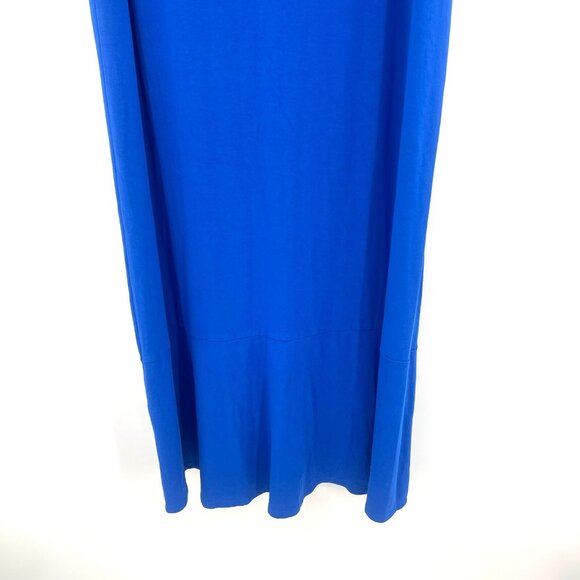 J.Jill Wearever Collection Flounced Hem Elliptical Blue Midi Dress Women's Small - Picture 9 of 9